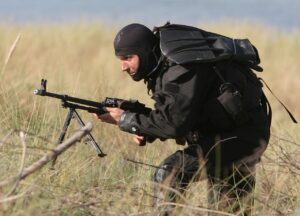 A man in the role of a