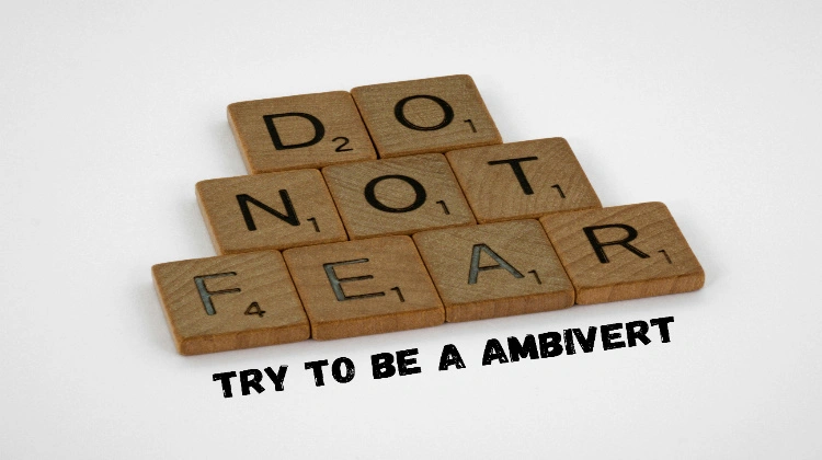 The small wooden plates have "Do Not Fear" written on them. Below, it says "Try to be a ambivert".