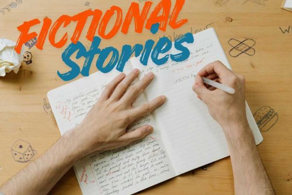 fictional-stories "fictional stories " written on page
